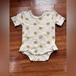 Kate Quinn Cream and Gold Suns Onesie